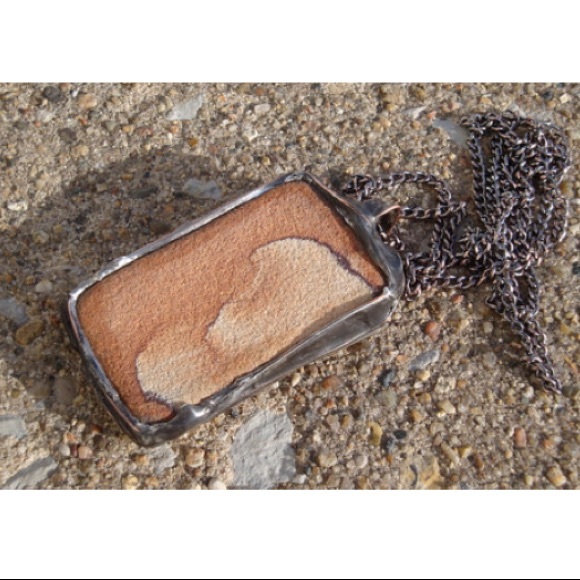 Handcrafted Sandstone Necklace, Handmade Necklace. - Picture 6 of 8